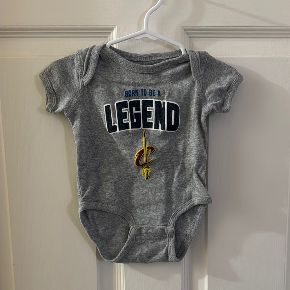 Gray 'Born to Be a Legend' Baby Onesie